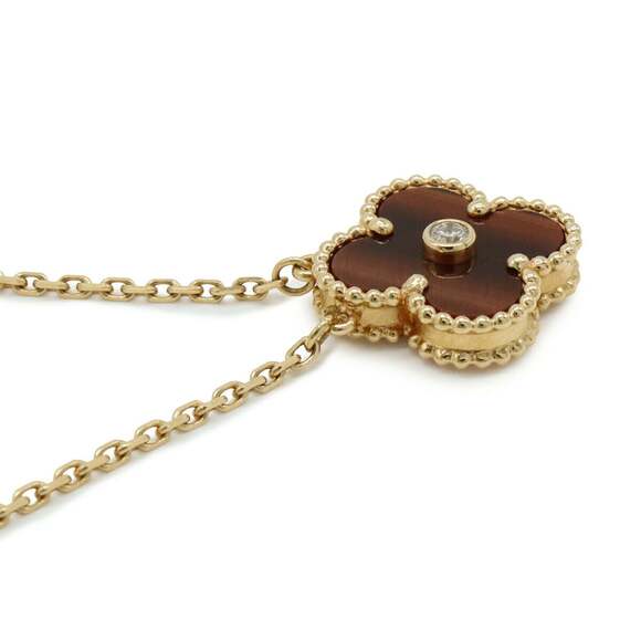 Van Cleef & Arpels Alhambra Necklace in 18K Gold with Bullseye, 1 Diamond, 20... - Picture 5 of 9